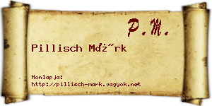 Pillisch Márk névjegykártya